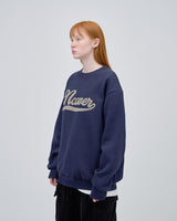  SCRIPT LOGO SWEAT SHIRTS - NAVY