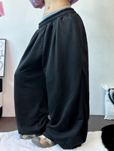 DOWN PINTUCK BALLOON LONG PANTS 🩶🖤2COLOR
