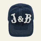 6P Distressed Applique J&B Cap (Vintage Navy)