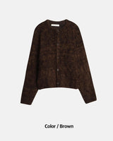 [Unisex] Blend hair crop cardigan(2color)