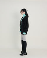 プラムショーツレイヤードミニスカート (Wool Material)