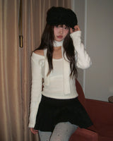 Seu Muffler Terry U-neck Knit
