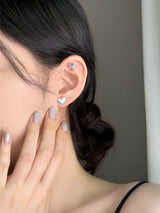 Glitter butterfly heart piercing / 3 colors / 2 option 