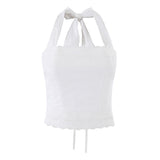 Elora Lace Halter Corset Top