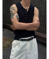 [S/S] Tod golgi muscle ヘンリーネックノースリーブ(4color)