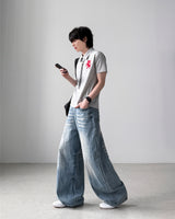 Visor Wrinkle Wide Denim