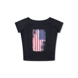 アメリカンプリントショートスリーブTシャツ 231232110