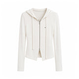 Elina Slim Two-Way Hood Zip-Up