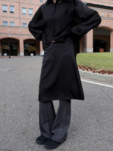  GLOSSY MIDI SKIRT