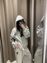 Reho Cross Patch Hoodie Zip-UP
