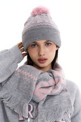 TROLLS JACQUARD ニットポンポンビーニー - MELANGE GRAY