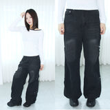 Stud Side Pintuck Wide Pants (2colors)