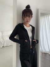 Gazelle Slim Fit Crop Hood Zip-Up