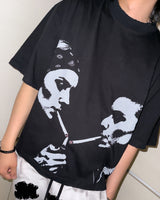 スモーキング ガールズ Tシャツ BK