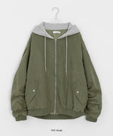 [unisex] ユーインビーツーウェイシャーリングフードフライトジャンパー