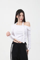 Frill Long Sleeve T-shirt