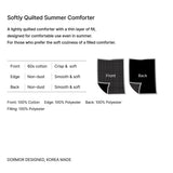 Borderline Pattern Reversible Summer Comforter - Black Double Check - SS size