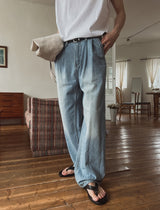 Veil two-tuck wide denim pants