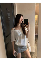 three-piece T-shirt sleeveless skirt set (3 SET)
