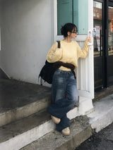 Ropy Alpaca Button Round Knit (9c)
