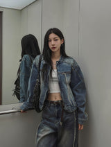 Lundy Dekki Biker Denim Jacket