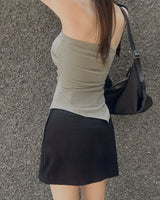 Kidan cap unbalanced tube top