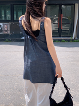 WR Shirring Crop Cap Sleeveless (10color)