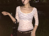 Vintage Rosy Lace T