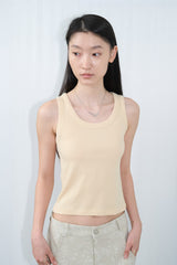 ベーシック リブ スリーブレス(Yellow)