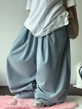 5000 ソルド 🥳❤‍🔥(BABY PALE CORDUROY👼) ツープレートバルーンコットンパンツ🤍🤎🩵🖤💛 - 6 カラーズ