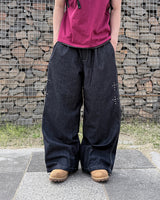 ボーンクロススタッドワイドデニムパンツ
