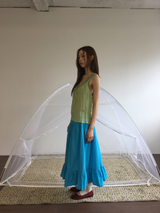 Liang button frill long skirt (4color)