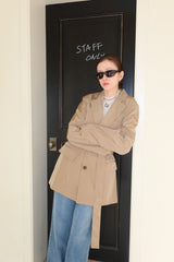 TRENCH BELT JACKET_BEIGE