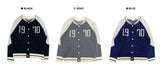 [UNISEX] 1970 バーシティカラーコンビネーション長袖オーバーフィットニットカーディガン (3 colors)
