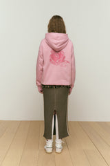 BIG CHERRY DRAWING HOODIE [DARK PINK]