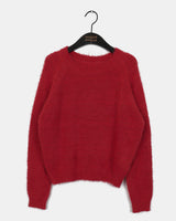 Lakong Loose Fit Angora Round Knitwear