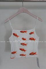 Goldfish lace cancan two-piece set