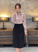 Arnel Unbalanced Slit Mermaid Skirt