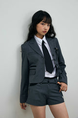 ASTRAL CROP JACKET / CHARCOAL