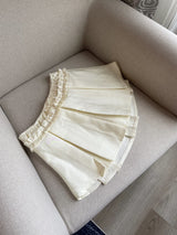 1194. Banding point satin pleats mini sk (2color)