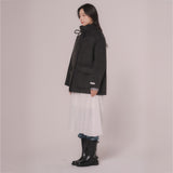 HANDMADE WOOL HALF COAT (Deep Gray)
