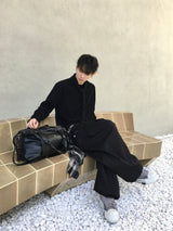 ラフィチェックレイヤードワイドパンツ 2C