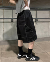 Stitch bermuda pants