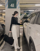 Wide cotton pants