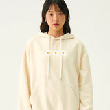 [UNISEX]3ペインティングフラワースマイルフーディー