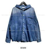 Luca over denim hoodie