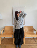 26SS★ [BAONHAUS]ランメルバンディングレイヤードスカートパンツ