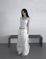 Ann striped v-tee (2 color)