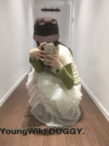 Verde chiffon skirt (3color)