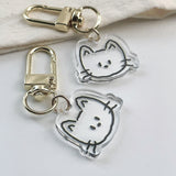 Cat with AirPods on Airpods case + charm